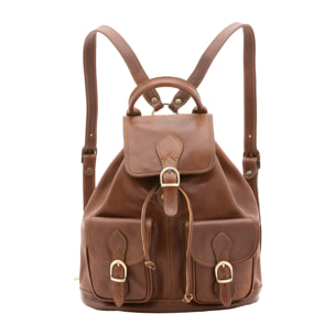 Zaino  unisex In Vera pelle Made in Italy 31x35x13 cm