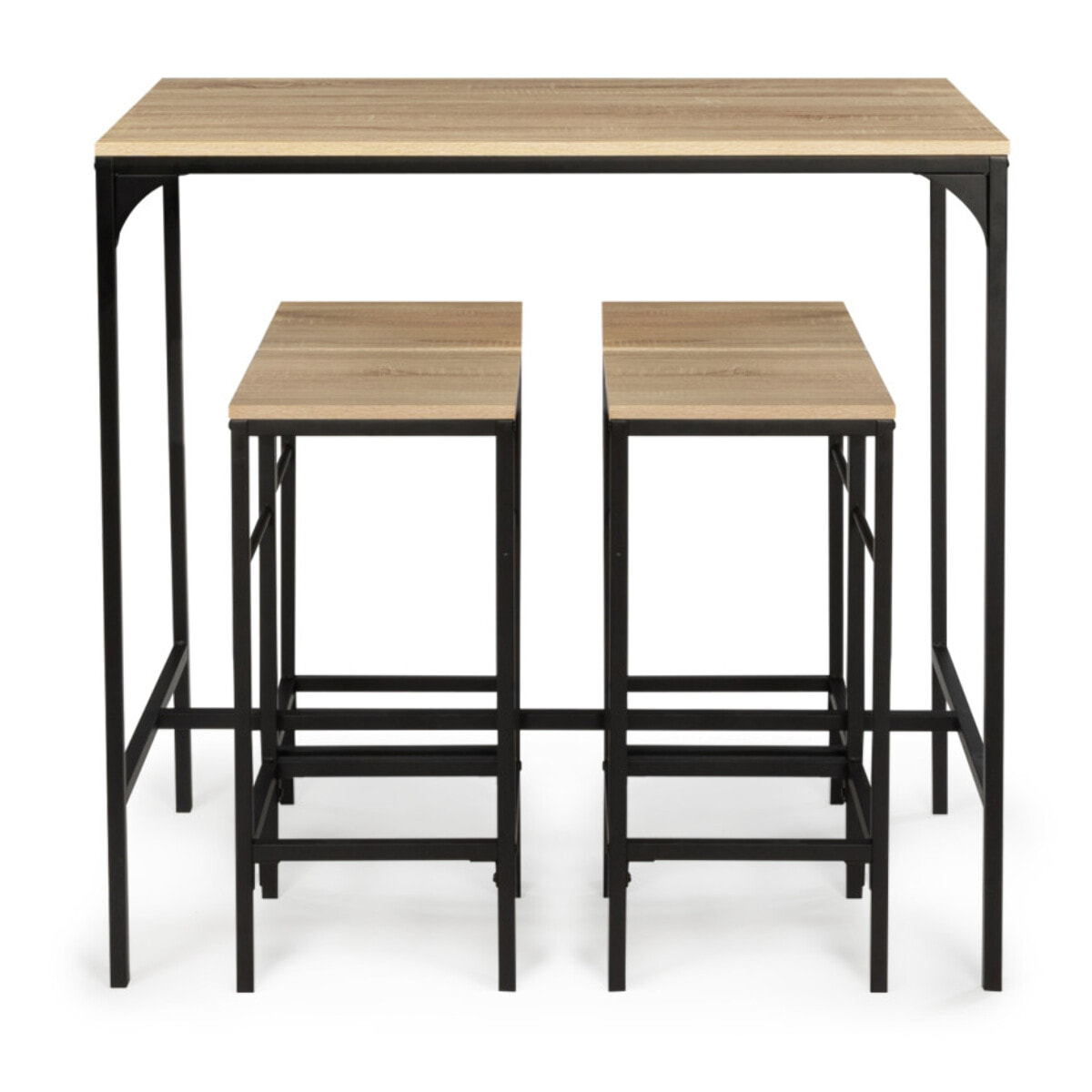 Table haute repas Memphis  95cm + 4 tabourets