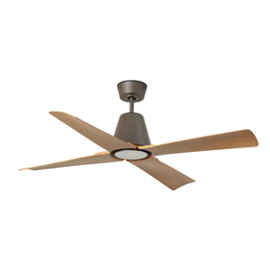 TYPHOON M LED LED Ventilateur marron/bois