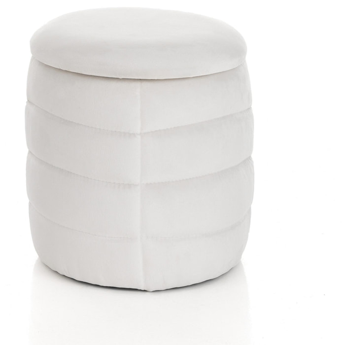 Pouf imbottito contenitore GUM WHITE