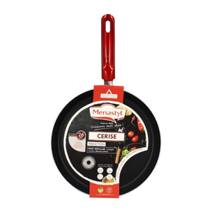 Crêpière antiadhésive en aluminium 26cm - tous feux CERISE