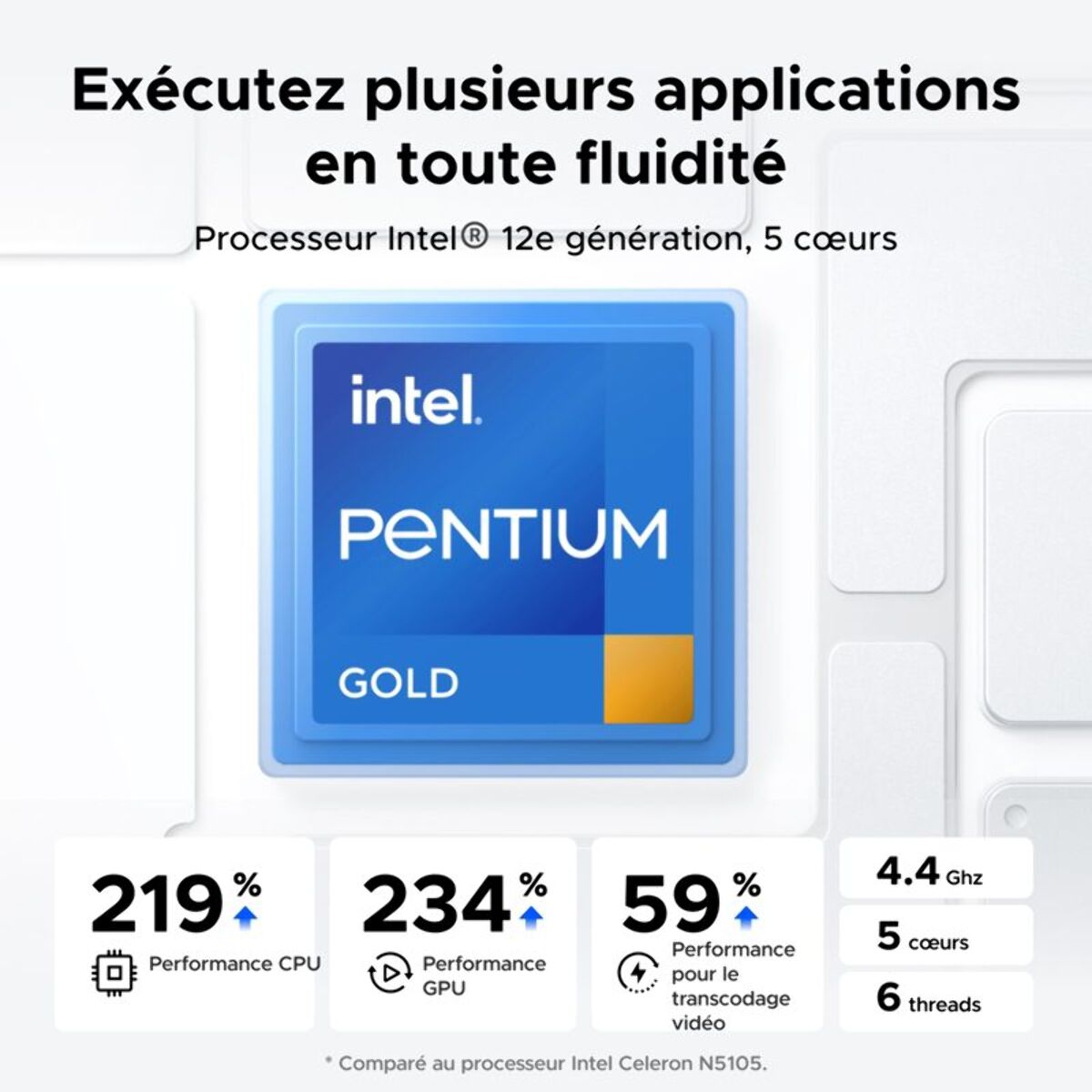 Serveur NAS UGREEN 4 baies DX4800 Plus Gris anodisé