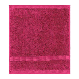 Carre pur coton 550 g/m² uni rose Elea fuchsia