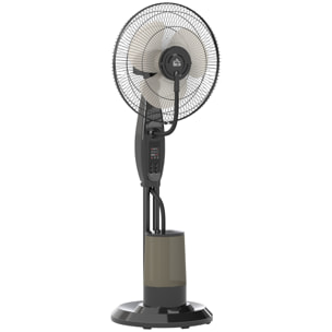 Ventilateur brumisateur oscillant inclinable 75W sur pied H.120 cm réservoir 3,2L avec télécommande noir