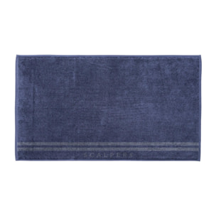 Alfombrilla de baño 50x80cm en algodón azul navy con rayas scalpers home