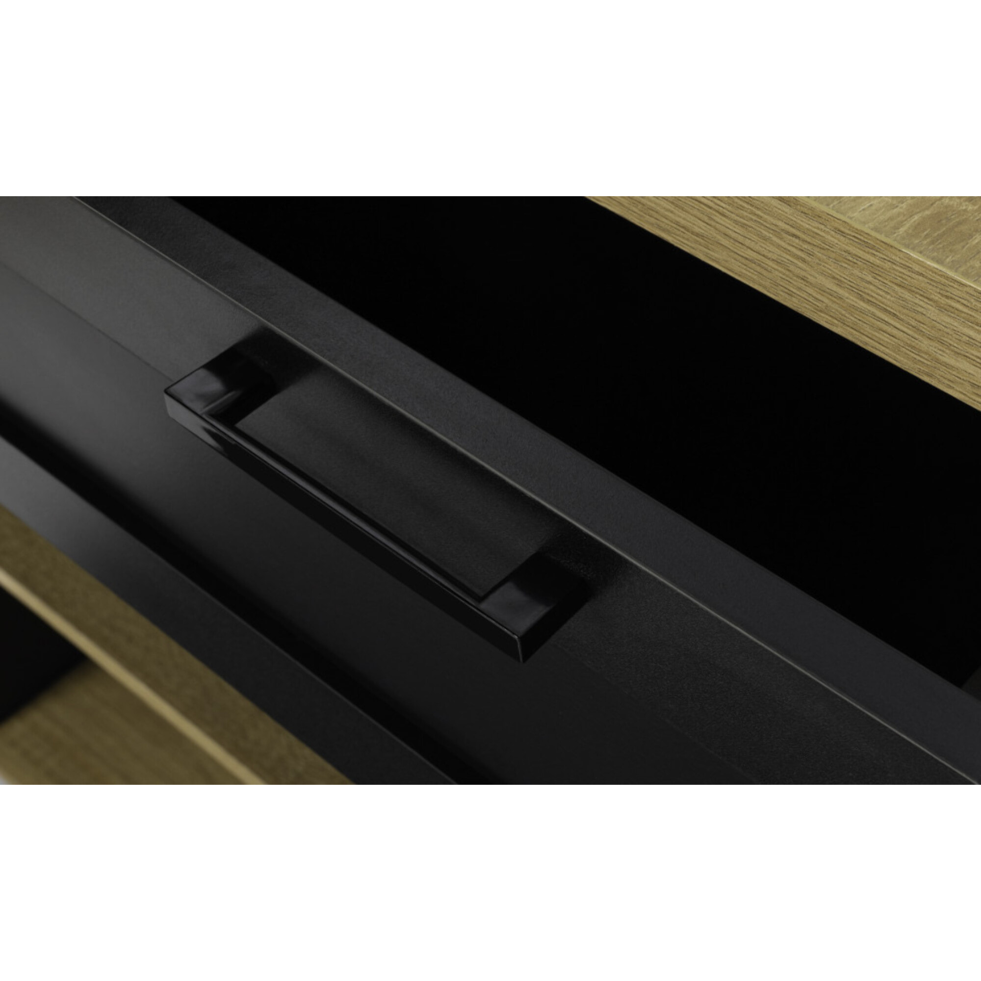 Ilot central Marius avec rangements - Bois - Noir