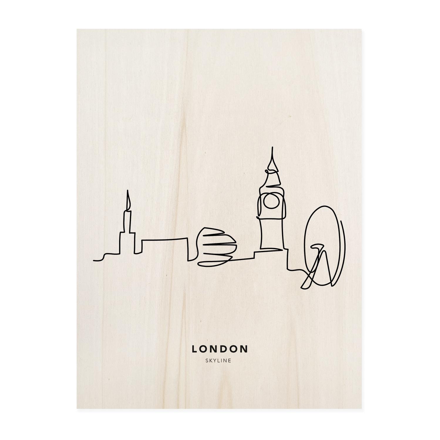 Cuadro de madera London Skyline Alto: 40 Largo: 30 Ancho: 1