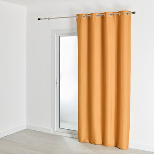 Rideau 100% occultant  - Effet chiné - Jaune Ocre