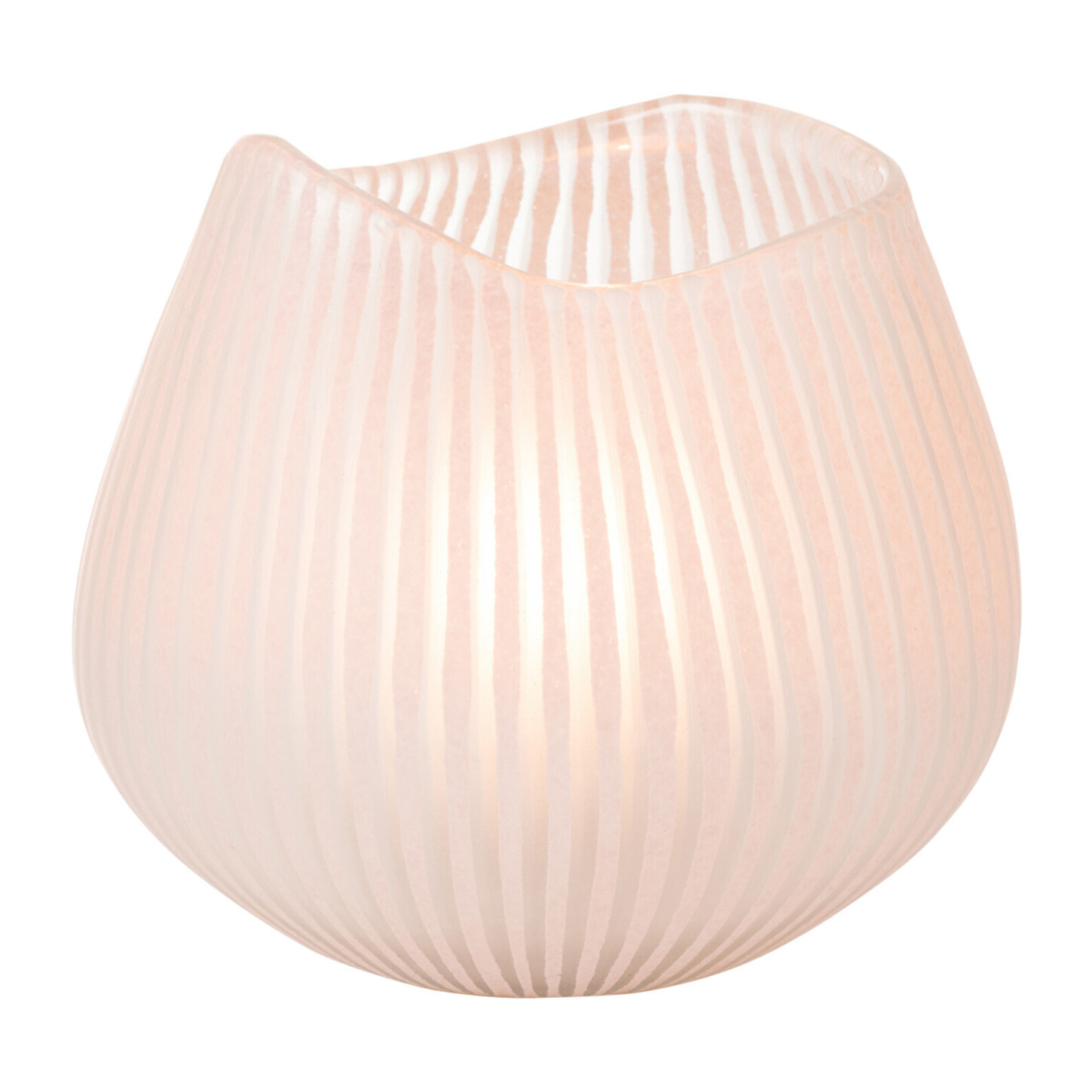 J-Line vase Ligne - verre - rose clair - small - Ø 22 cm