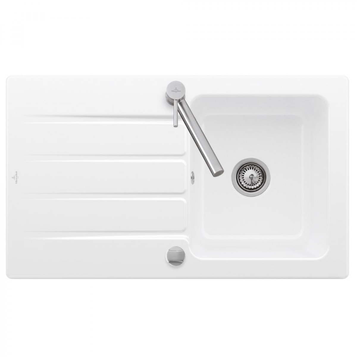 Evier 86 x 51 cm Architectura 50 Blanc vidage automatique inclus