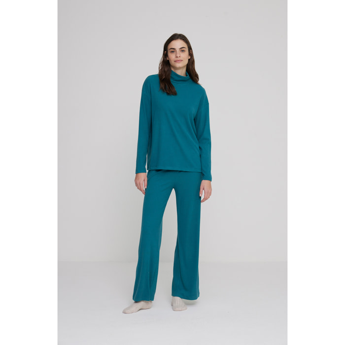 Completo loungewear donna madrid in maglina a coste Noidinotte