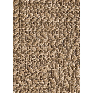ACRA Alfombra de exterior geométrica efecto yute color natural, varias medidas disponibles.