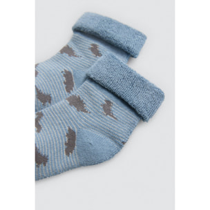 Confezione da 4 calzini termici per neonato a forma di dinosauro