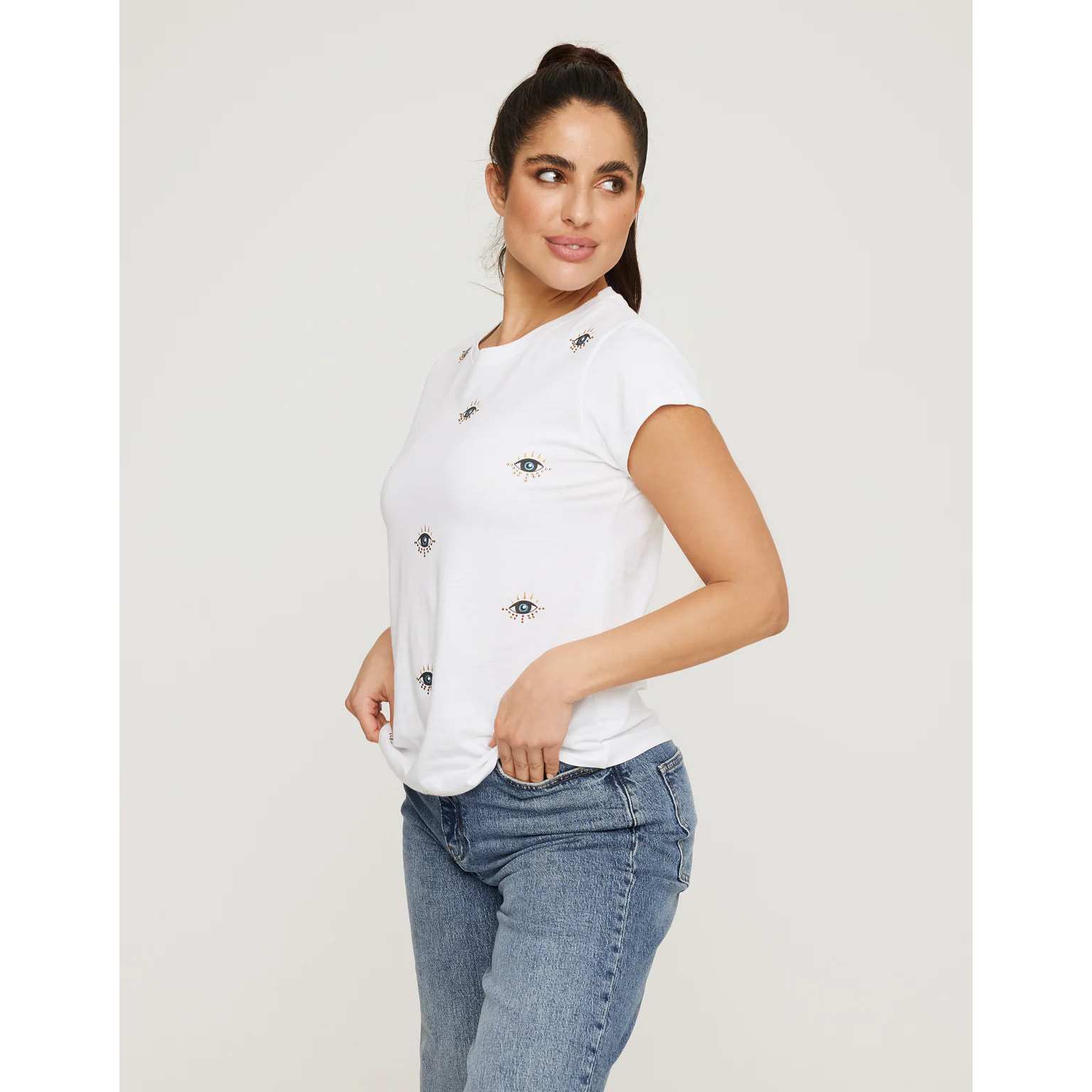 Camiseta Manga Corta Blanco - Olhos