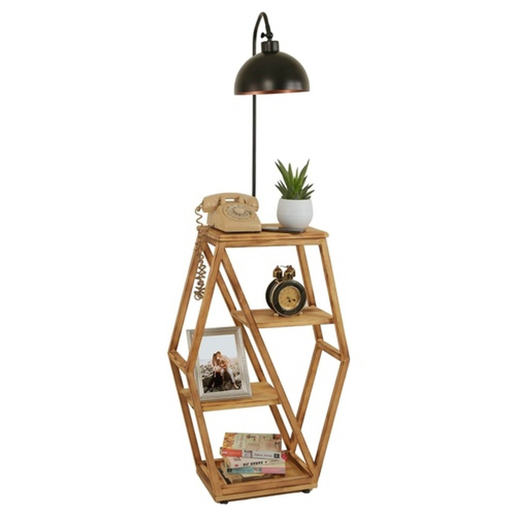 Lámpara de pie con metal , negro bronze, 38x25x165, casquillo E 27 Max 60 W