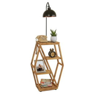 Lámpara de pie con metal , negro bronze, 38x25x165, casquillo E 27 Max 60 W