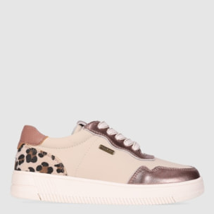 Deportivos de Piel - Beig - Tacón: Bajo