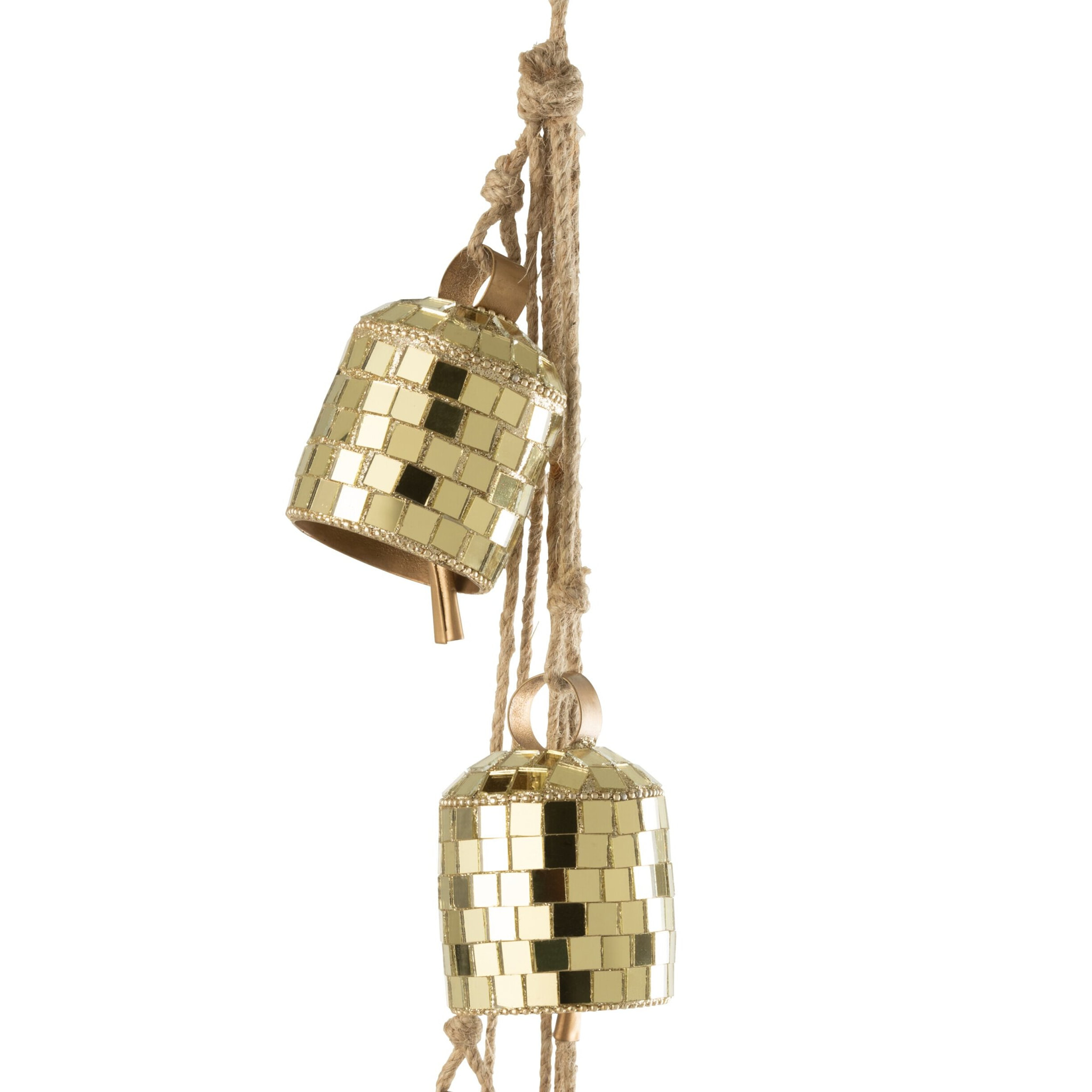 J-Line suspension 7 Cloches Miroir - fer - or