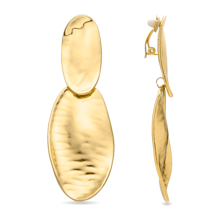 Pendientes acabados en oro amarillo de 18k