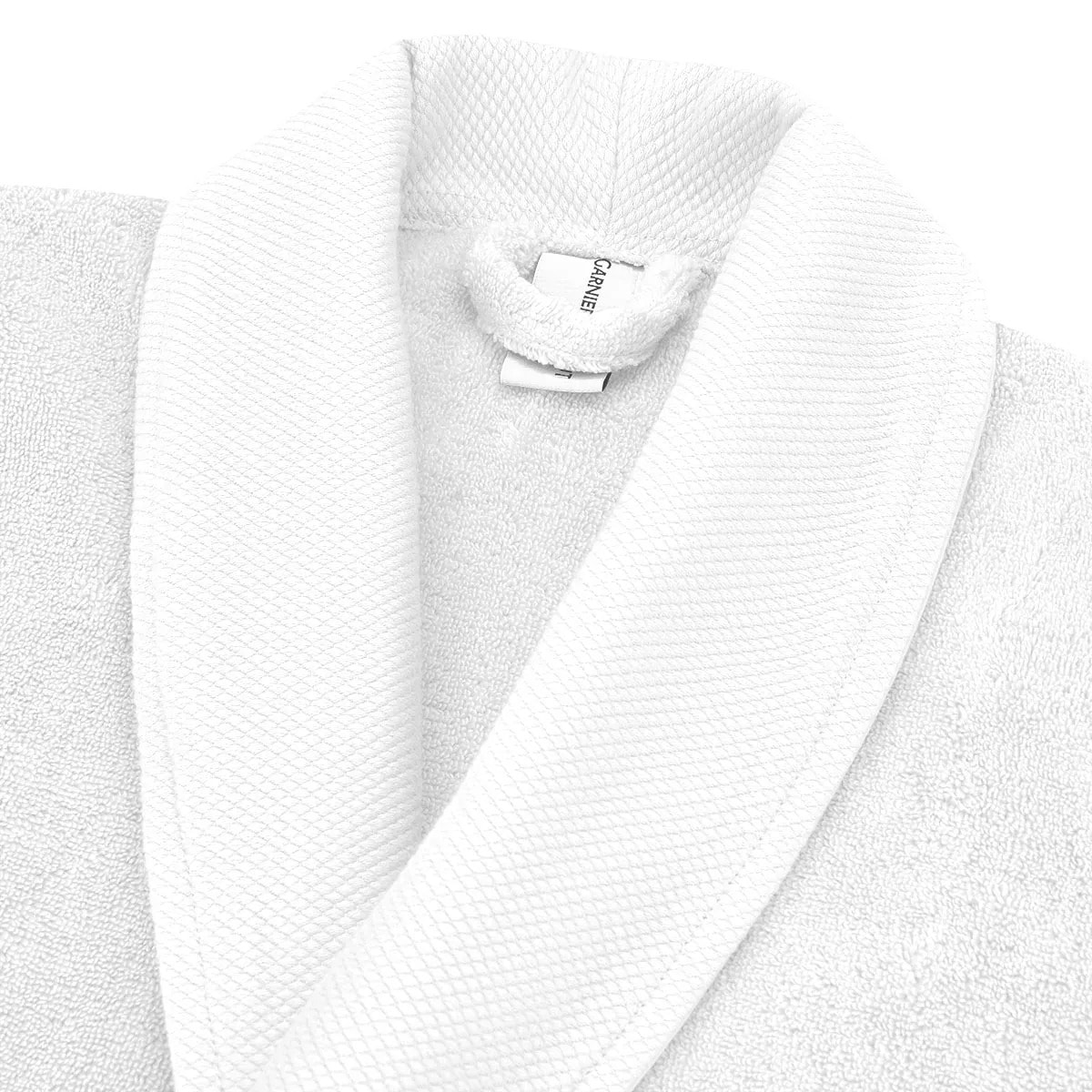 Peignoir pur coton 420 g/m² uni blanc Elea blanc
