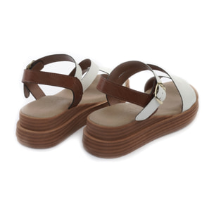 SANDALO ZEPPA FASCE Z BIANCO