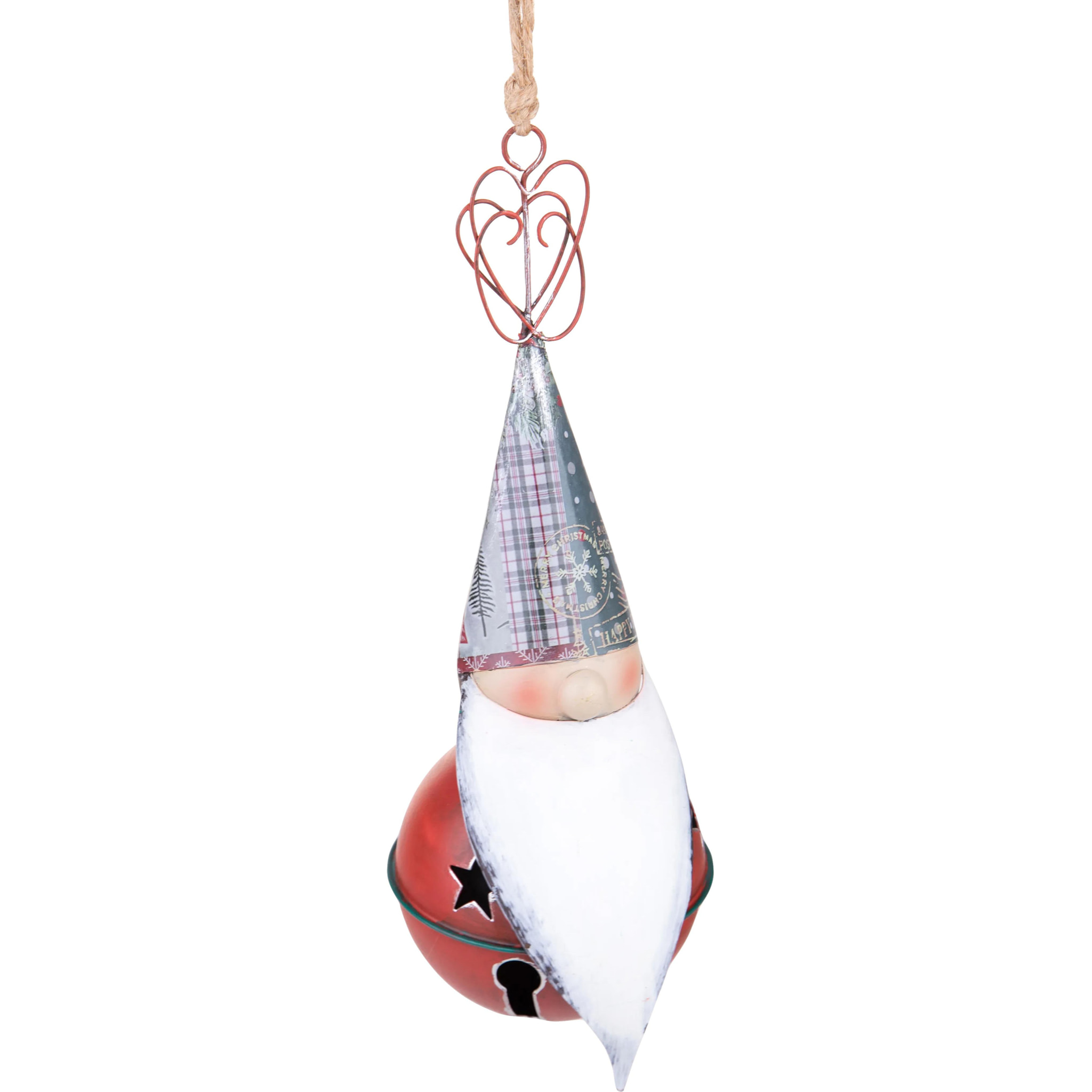 Sfera D.16 Cm con Babbo Natale - Pezzi 1 - Colore:Multicolore - Bianchi Dino - -