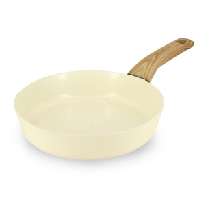 Poêle en revêtement céramique 20cm crème - tous feux COLORAMA