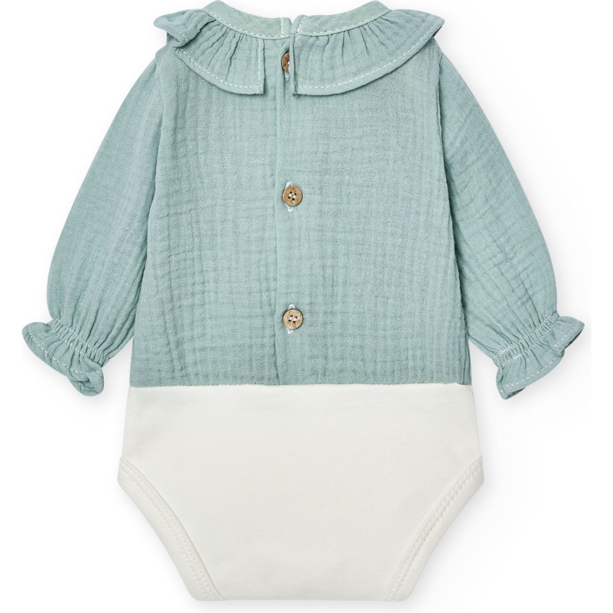 Body bebé manga larga cuello bambula