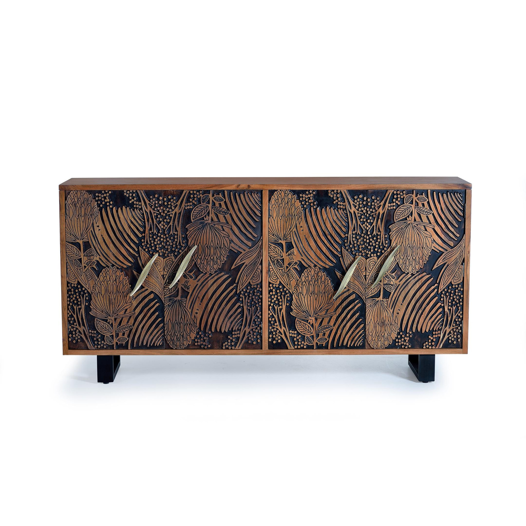 Aparador de Madera de Acacia Estilo Étnico Moderno
