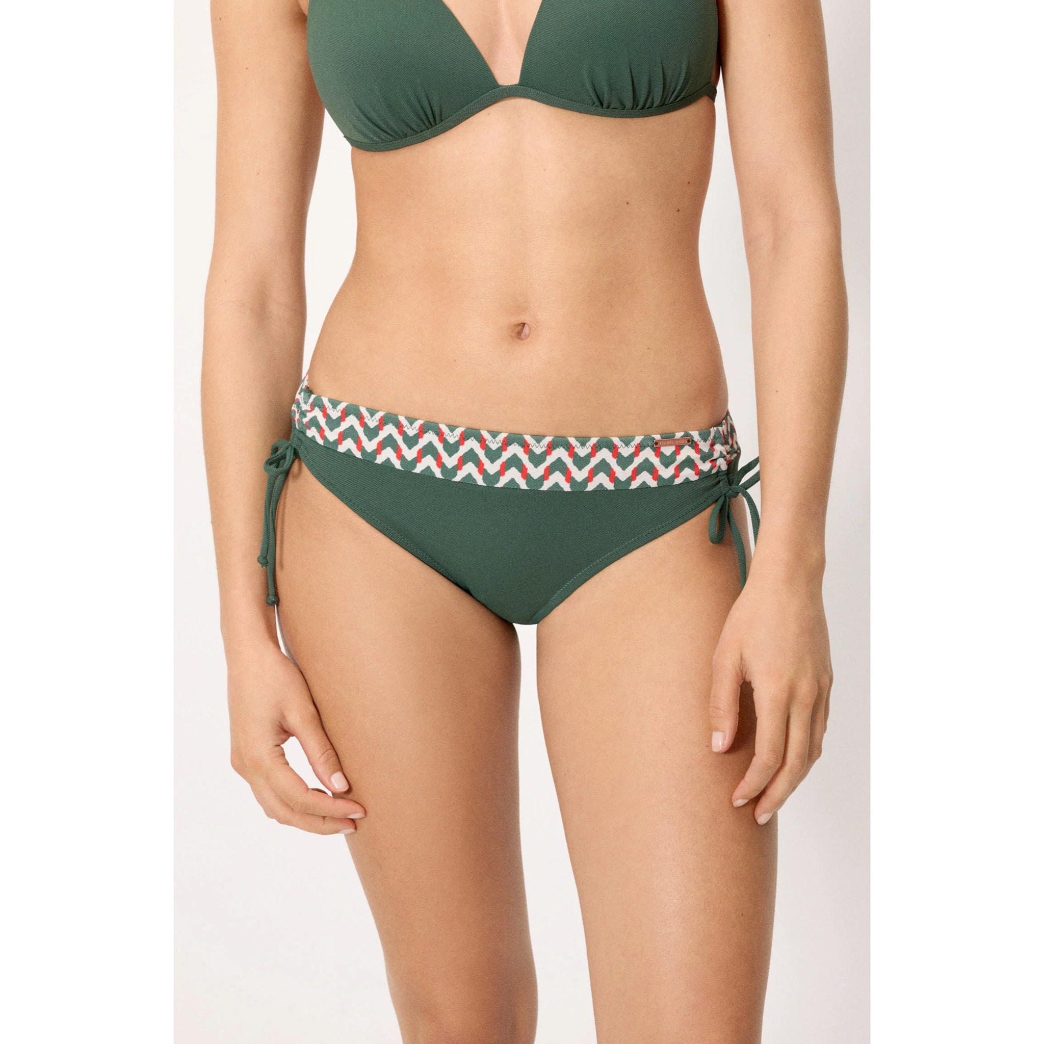 Slip bikini midi modellante Verde
