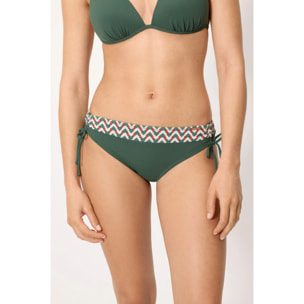 Slip bikini midi modellante Verde