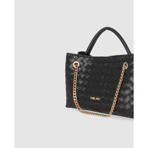 Bolso - Negro - Medida: 33 cm x 18 cm x 9 cm