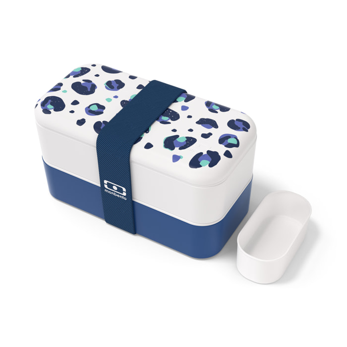 Lunch box 2 compartiments Original 1L Made in France bleu Léopard