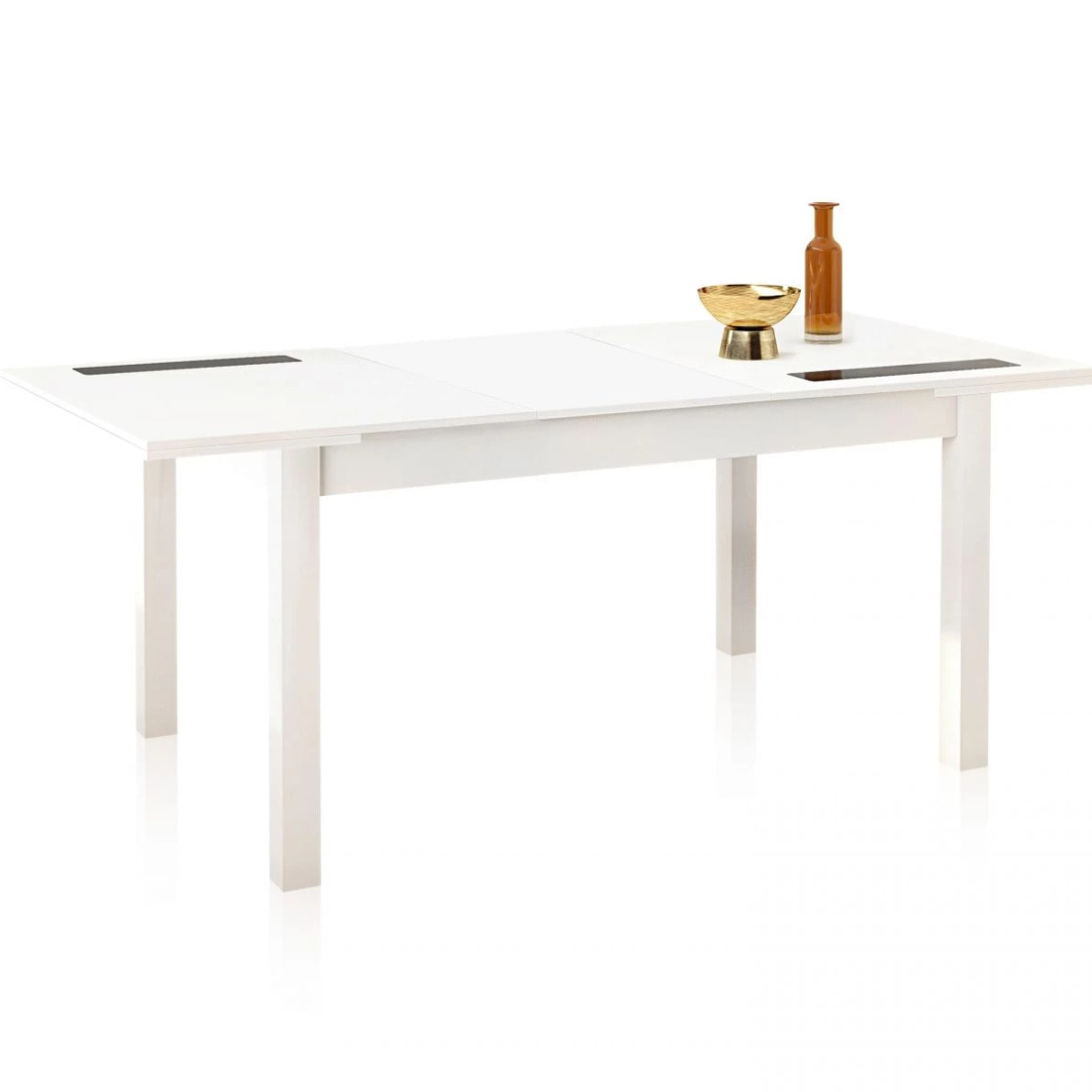Mesa de comedor extensible Nuka Blanco