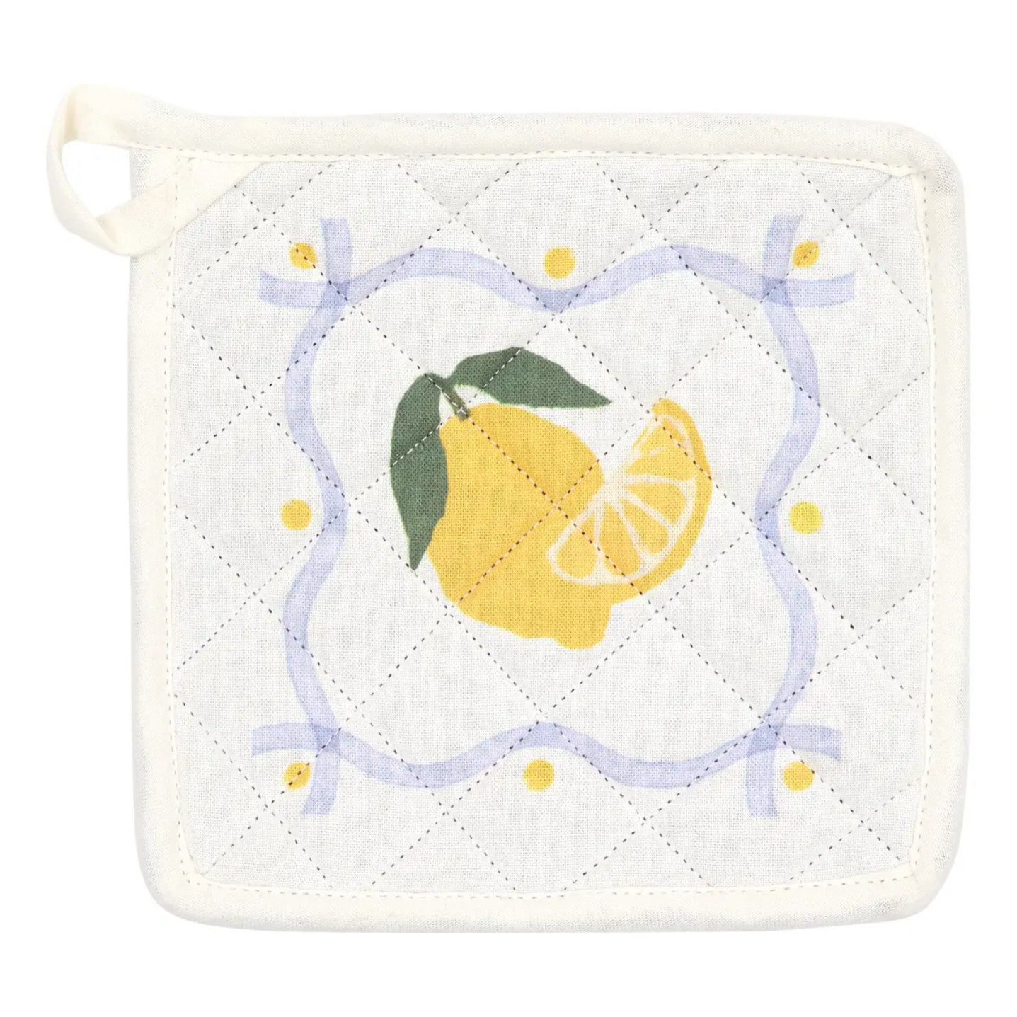 Gant et manique Fruity imprimé citron