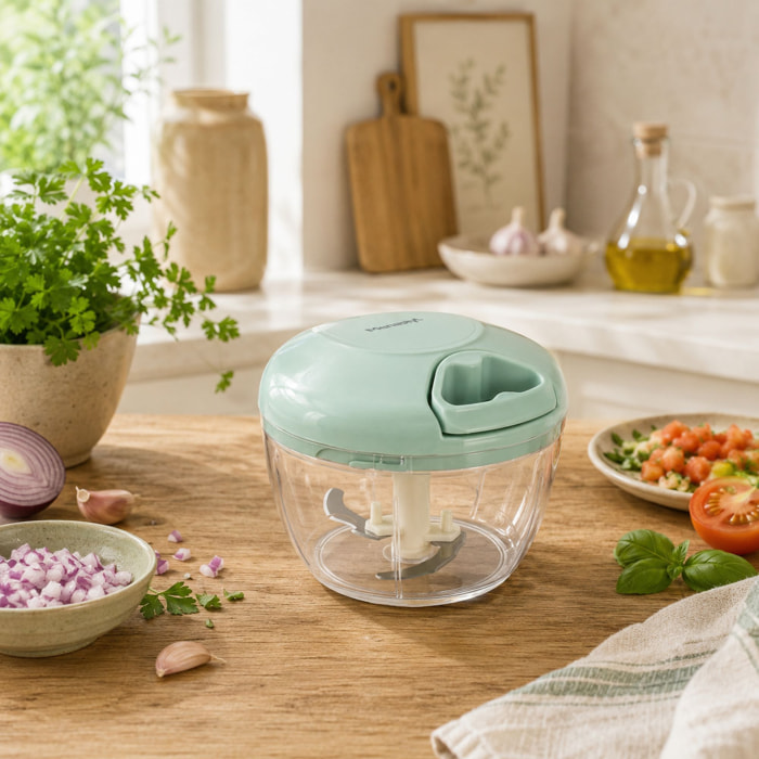 Mini hachoir rapide 50cl en polypropylène et acier inoxydable