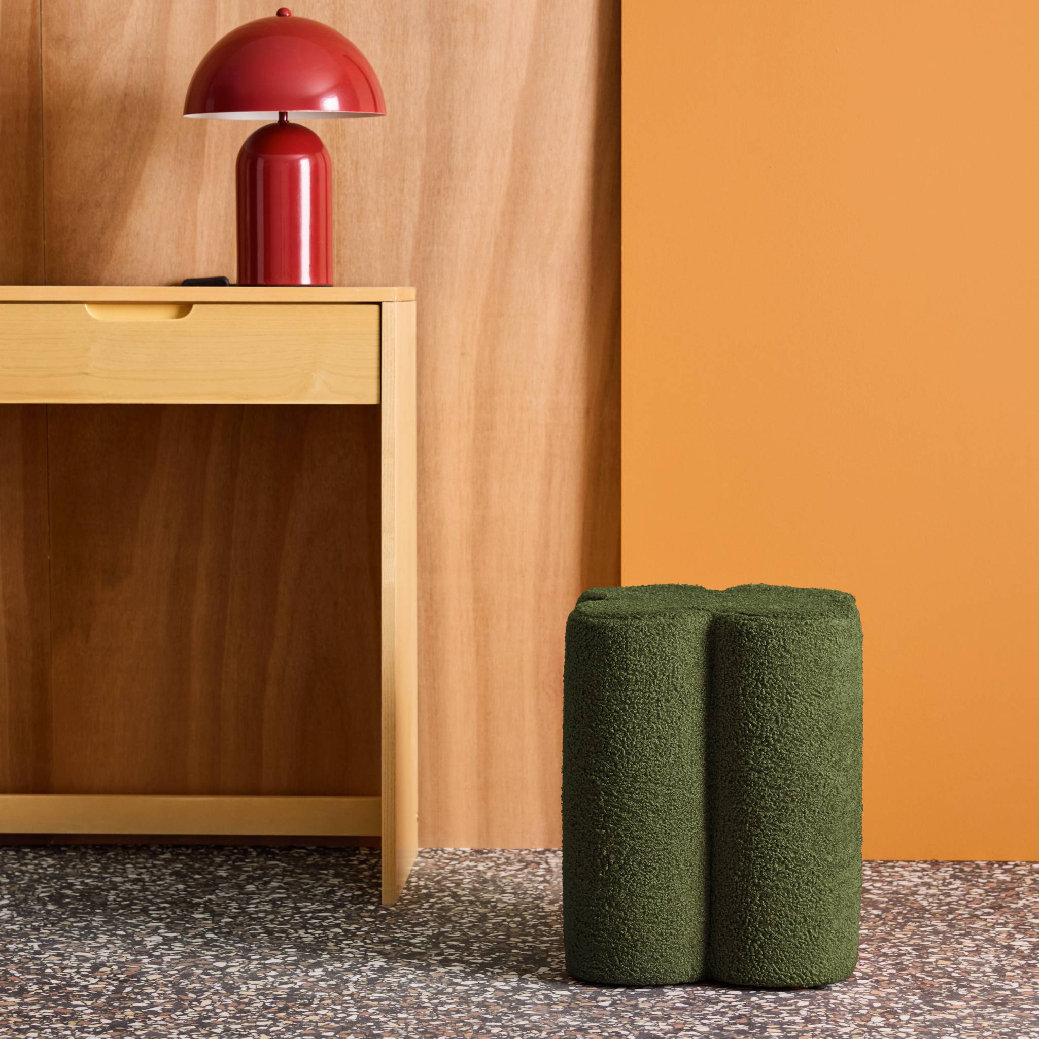 Pouf tabouret trèfle bouclette  CLOVER