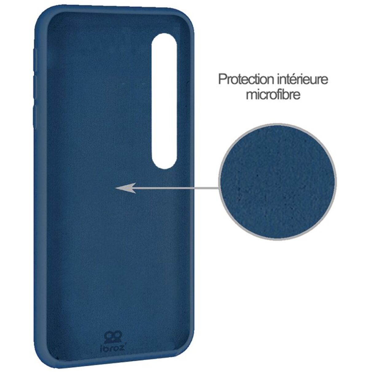 Coque IBROZ Xiaomi Mi 10 Pro Liquid Silicone bleu