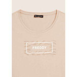 T-shirt con Logo FREDDY su Grafica Ondulata