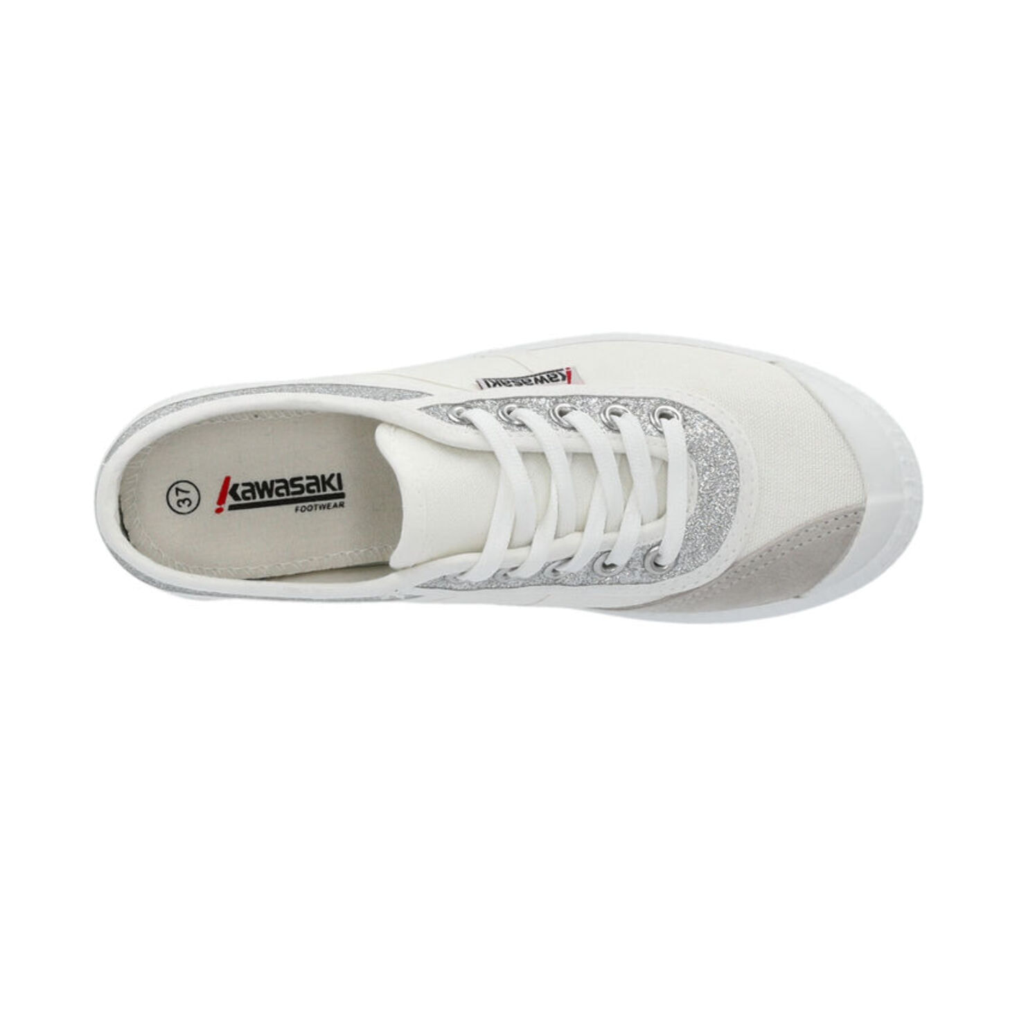 Zapatillas Sneaker Unisex - KAWASAKI Glitter Canvas Shoe K194522-ES 8889 Silver