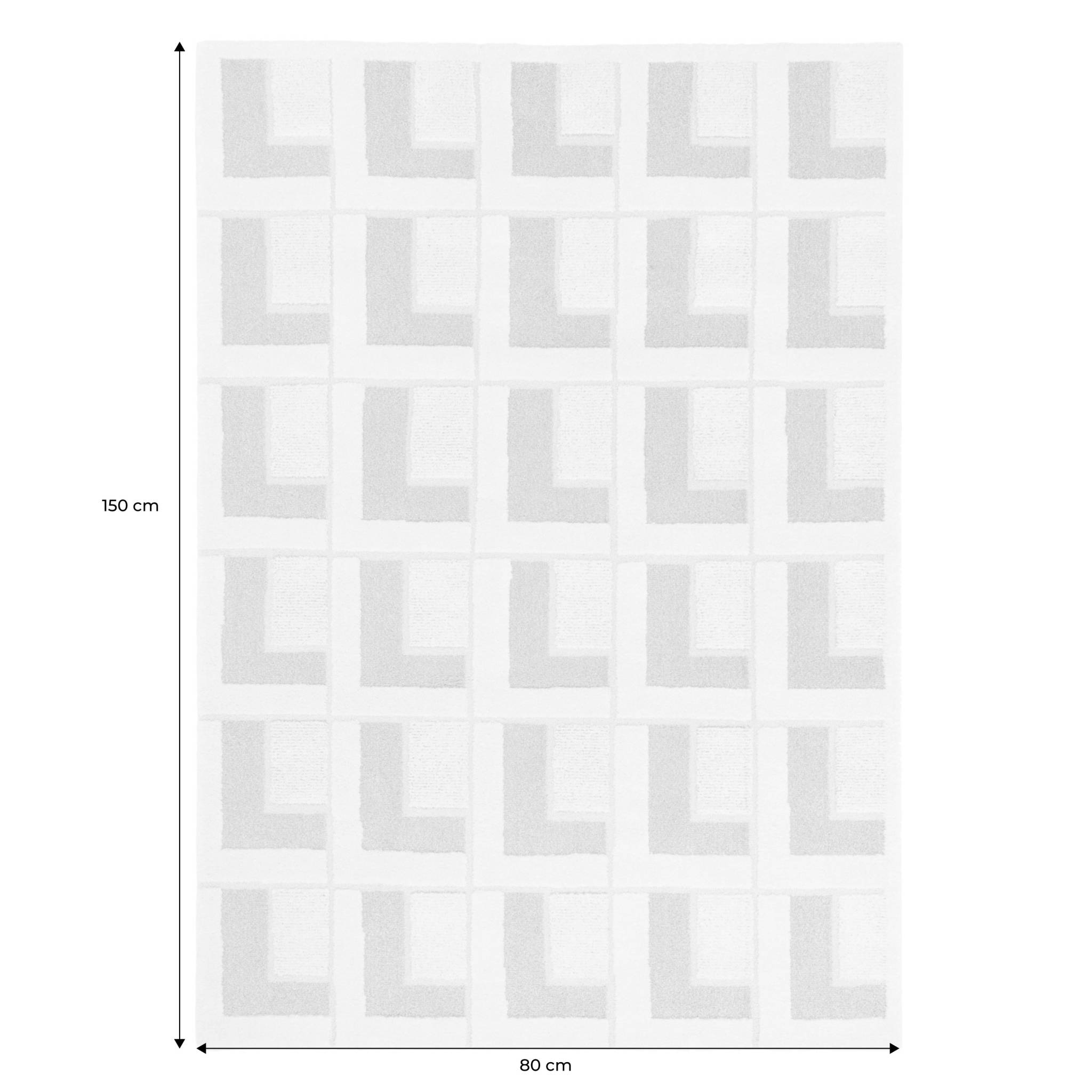 Tapis intérieur motifs géométriques crème EVE