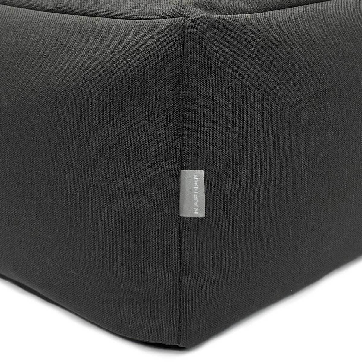 Puff desenfundable MINK negro 50x50x25 cm. Disponible en varios colores