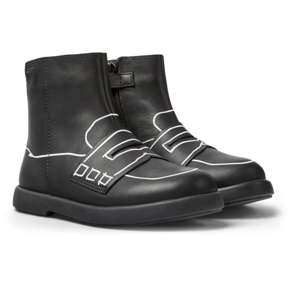 CAMPER Duet Twins - Botines Negro Infantil Unisex