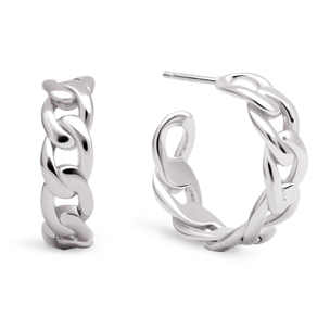 Boucles d'Oreille Maillon Chunky Acier