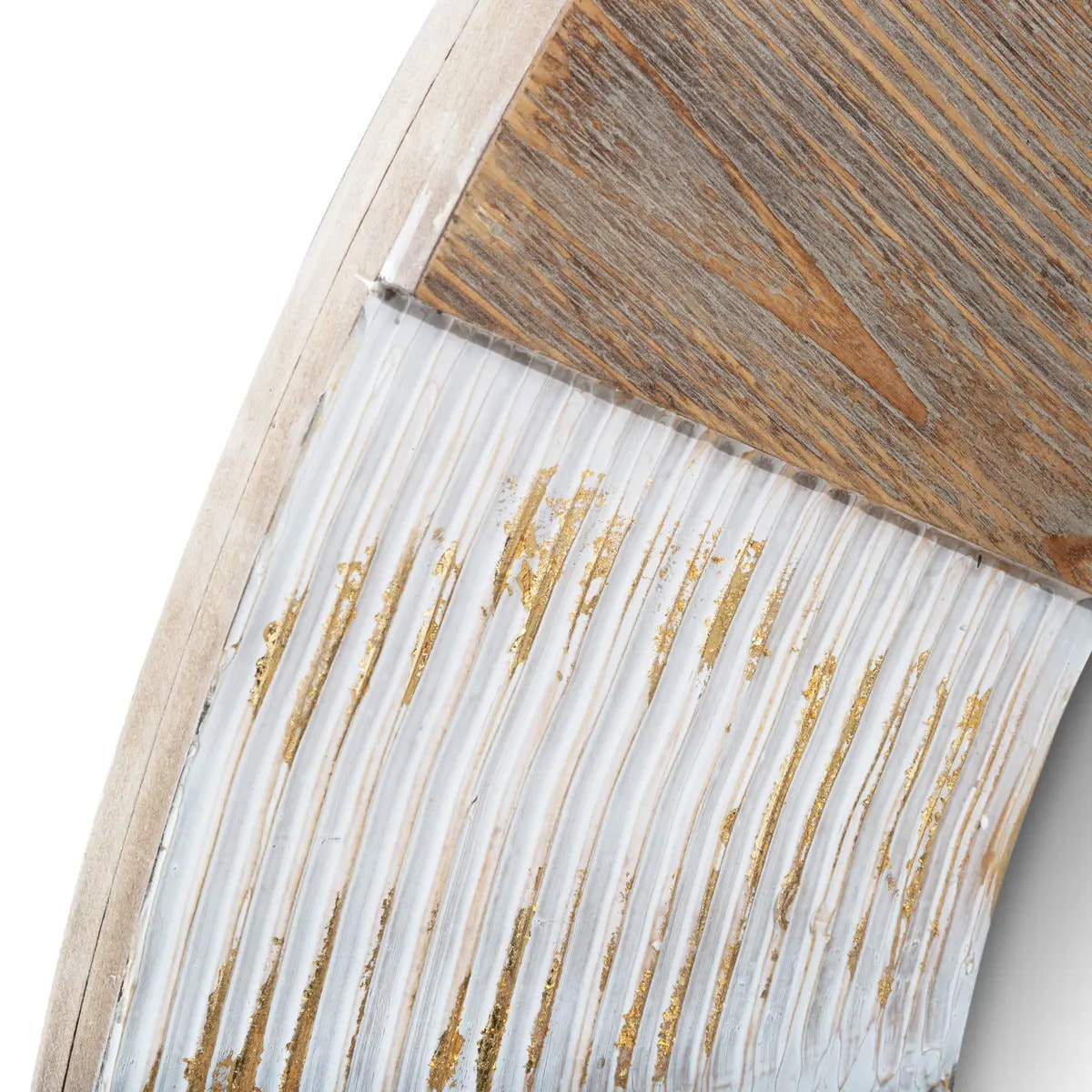 Miroir "Jade" relief en bois D90cm