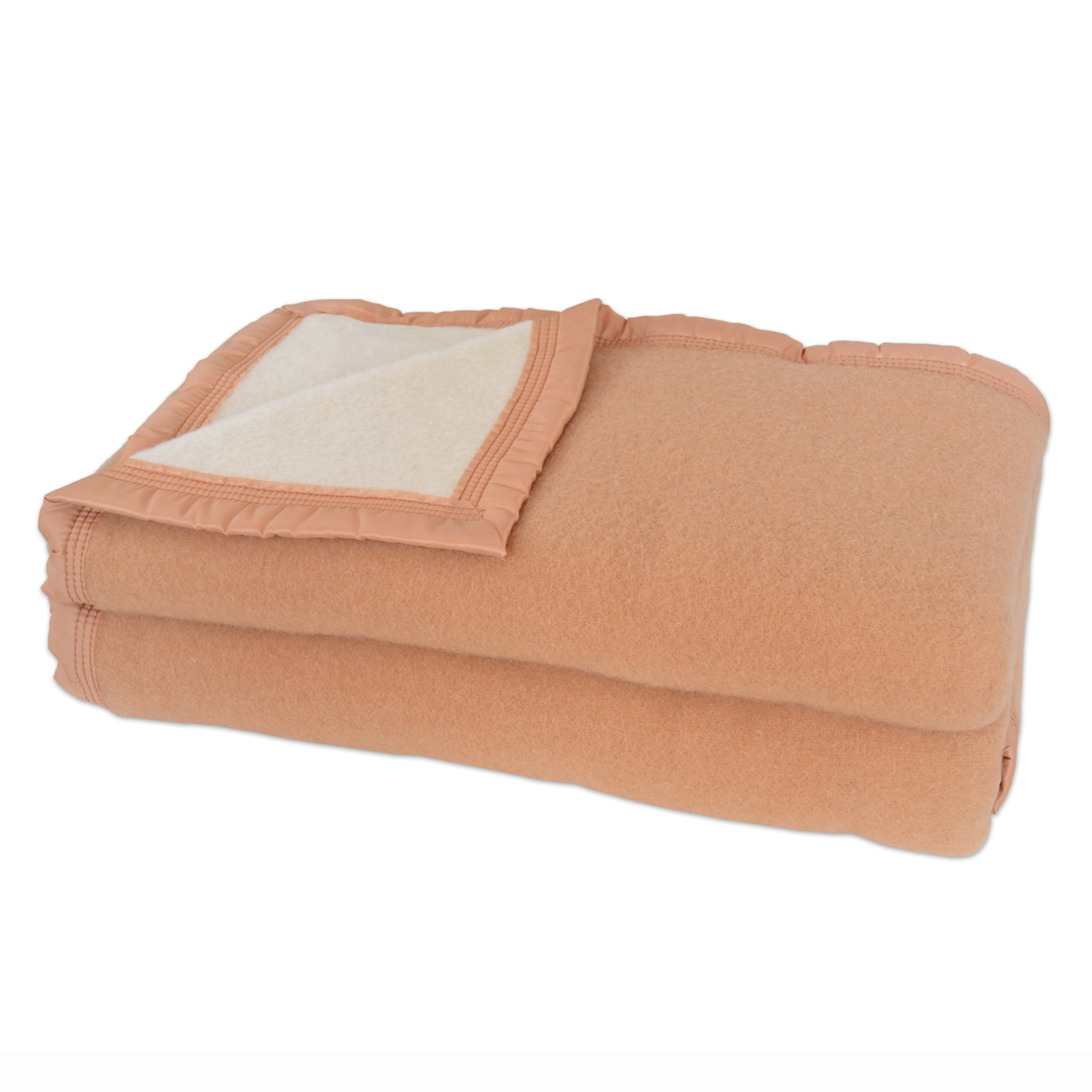 Couverture en 100% pure laine vierge 500g/m² - Rose poudré