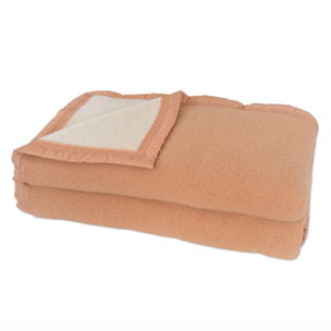 Couverture en 100% pure laine vierge 500g/m² - Rose poudré