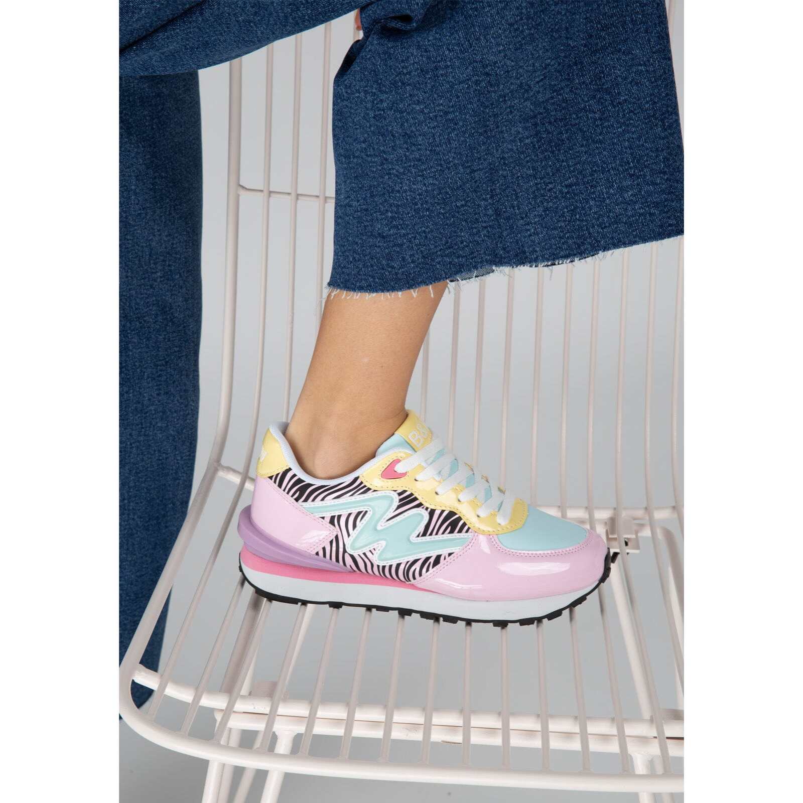 Zapatillas combinadas cebra multicolor