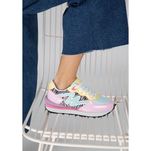 Zapatillas combinadas cebra multicolor