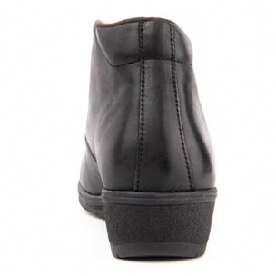 Botín De Cuña - Negro - Altura: 4 Cm